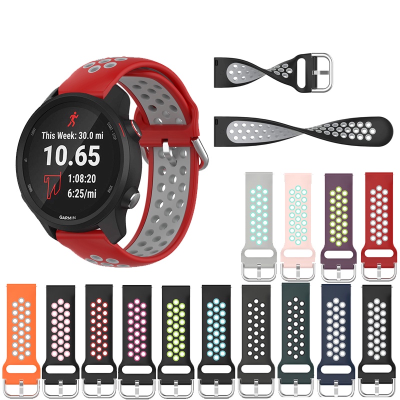 สําหรับ Garmin venu 3 2 Plus Vivoactive 6 5 4 3 Forerunner 570 970 645 245 55 158 165 255 265 ซิลิโคนอ่อนสายนาฬิกาอุปกรณ์เสริม wriststrap