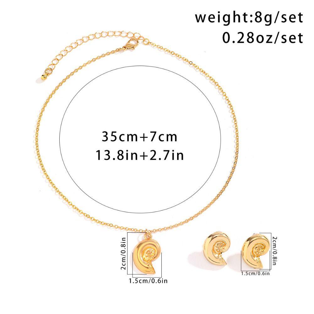 Nextth สร้อยคอ เปลือกหอย โลหะผสม เงิน ปลาดาว เครื่องประดับ อุปกรณ์เครื่องแต่งกาย สร้อยคอ จี้หอยสังข์ สีทอง - รูปที่ 5