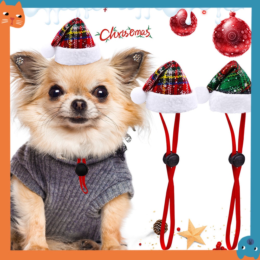สัตว์เลี้ยง Santa หมวกสุนัขแมวหมวกคริสต์มาสเครื่องแต่งกายสัตว์เลี้ยงหมวก Holiday Party เครื่องแต่งกายน่ารักสําหรับลูกสุนัขลูกแมวสุนัขขนาดเล็กและแมว