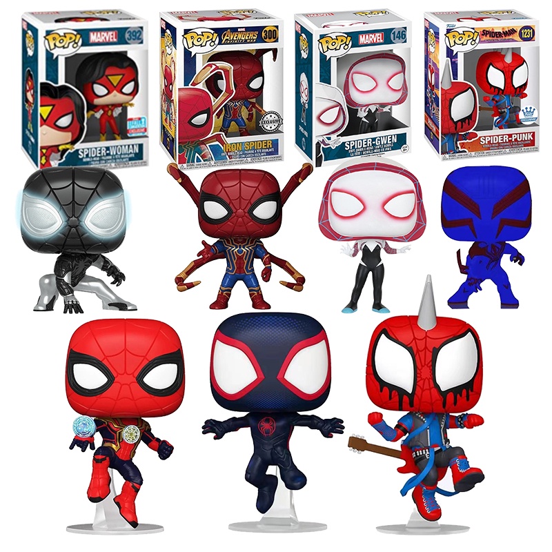 ฟิกเกอร์เหล็ก รูปสไปเดอร์แมน มาร์เวล 1231 Funko Pop Marvel Spider-Man 2099 1276 392 Gwen 146