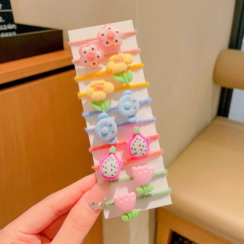 10 ชิ้น ยางรัดผม สําหรับเด็ก แฟชั่นเกาหลี ใหม่ การ์ตูนน่ารัก ยางรัดผม ยืดหยุ่นสูง ยางรัดผม Getah Rambut เด็ก เครื่องประดับผม