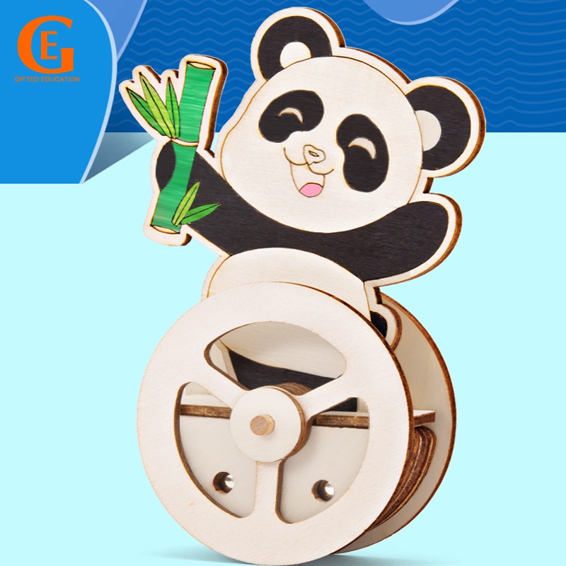 ของขวัญ EDUCATION DIY Panda Tumbler ของเล่นเด็ก Swing การทดลองทางวิทยาศาสตร์ไม้ Handmade เครื่องประดับของเล่นเพื่อการศึกษาของขวัญ