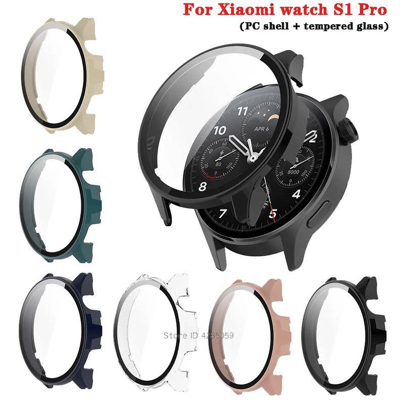 สําหรับ Xiaomi Watch S1 Pro S2 Mi Watch Lite 3 กระจกนิรภัย + PC Watch Case Protector