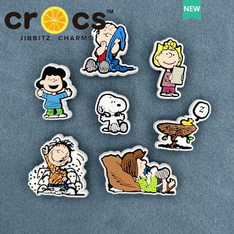 jibbitz crocs แท้ ตัวติดรองเท้า ลายการ์ตูน Snoopy น่ารัก อุปกรณ์เสริม สําหรับรองเท้า