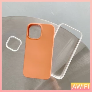 🔥AWIFI🔥เคสประกบสีพื้นมาใหม่ สำหรับรุ่น 15 15 PRO 15PROMAX Plus 11 11pro 12pro 12promax 13 13promax 13pro 14 14pro #028