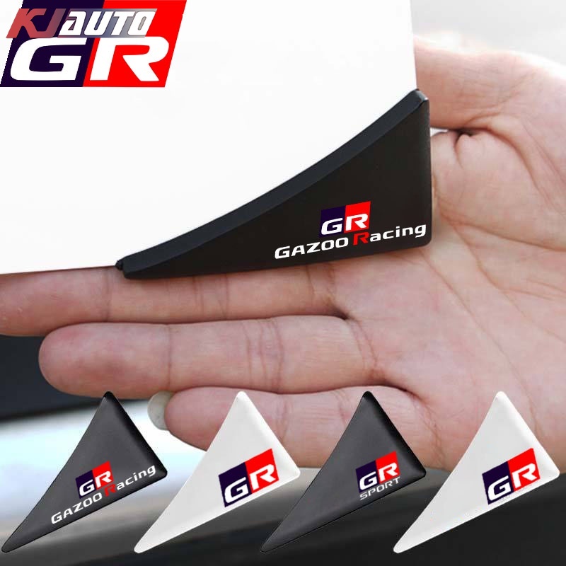 สติกเกอร์ยางซิลิโคน ป้องกันรอยขีดข่วน สําหรับติดขอบประตูรถยนต์ Toyota GR Gazoo Racing Vios Rush Yaris Corolla Cross Fotuner CHR RAV4