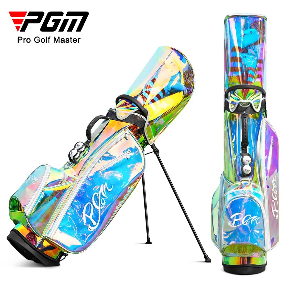 PGM QB063 ผู้หญิงกอล์ฟผู้ถือกระเป๋าแฟชั่นเจ็ดสีน้ำหนักเบาผู้ถือถุงกอล์ฟกอล์ฟกันน้ำพีวีซีผู้ถือถุงกอล์ฟ