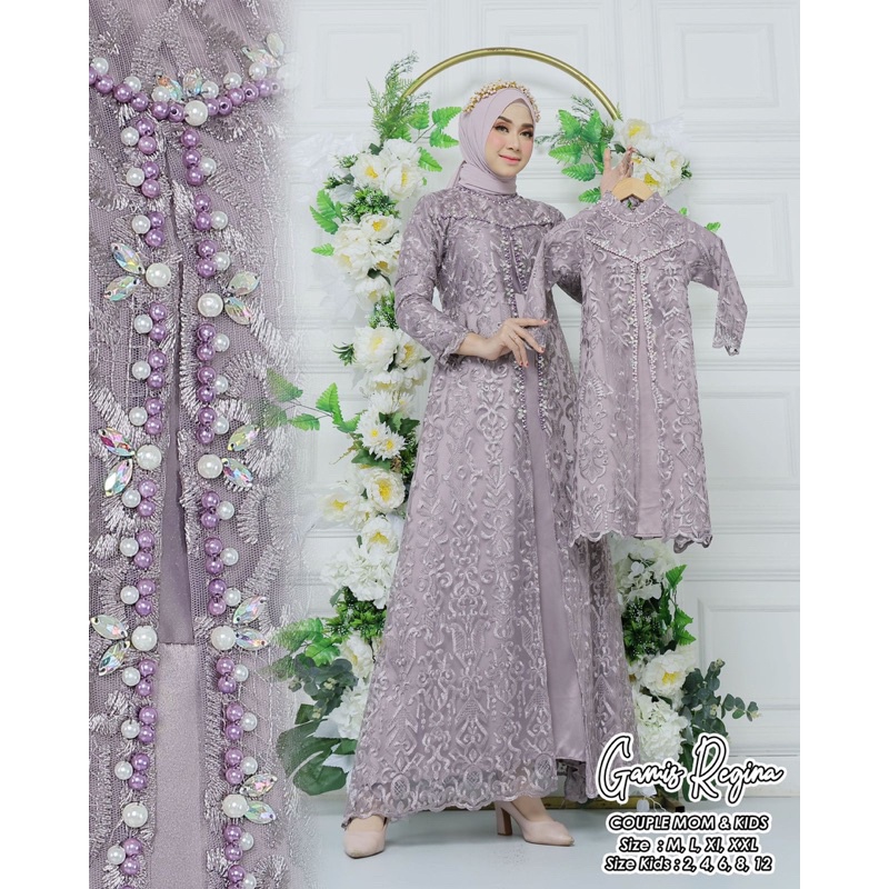 Sk / Gamis Regina Couple แม่และเด็ก / Gamis Modern Couple / Gamis Tulle Couple / Gamis Regina Origin