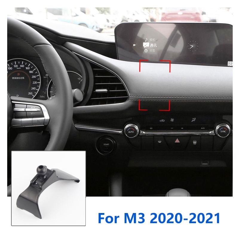 Xm 17 มม. ตัวยึดพิเศษสําหรับ Mazda 3 Axela ที่วางโทรศัพท์ในรถยนต์ GPS รองรับวงเล็บคงที่ Air Outlet ฐานอุปกรณ์เสริม 2014-2021