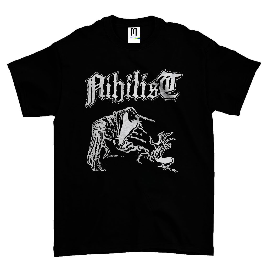 ร่ำรวย เสื้อยืด พิมพ์ลาย HITAM Nihilist CARNAL BAND VINTAGE Series สําหรับผู้ชาย | เสื้อยืด ลาย Nihi