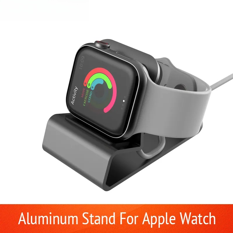อลูมิเนียมซิลิคอนยึดแท่นชาร์จแท่นชาร์จแท่นชาร์จแท่นชาร์จสําหรับ iWatch/Apple Watch Stand Ultra 1 2/9/SE/8/7/6/5/4/3/2/1