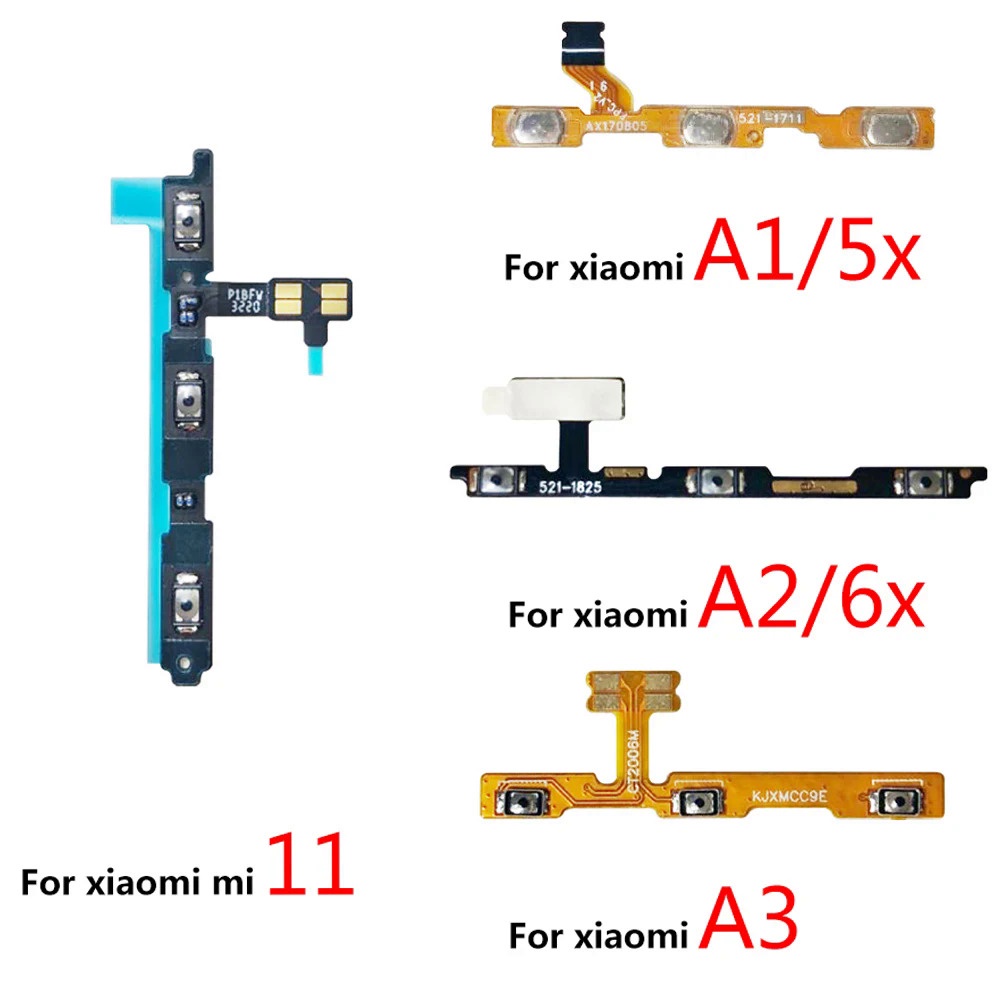 ใหม ่ Power on/off Volume ปุ ่ ม Flex สายริบบิ ้ นสําหรับ Xiaomi หมายเหตุ 10 Pro F1 Mi A3 11 A1 5X 6X A2 Lite Max2 Max 3 Mix 2 3
