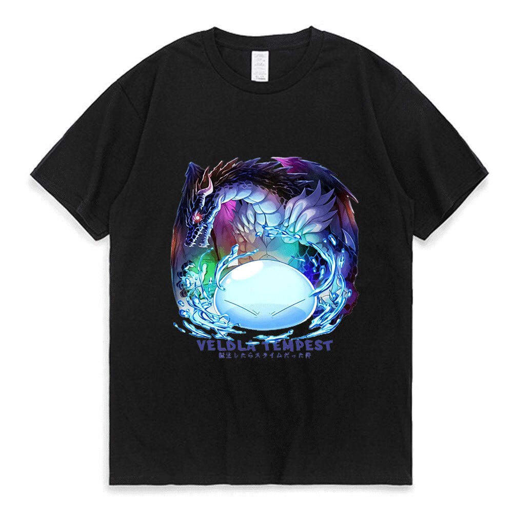 Portrait That Time I Got Reincarnated As A Slime T Shirt Anime Funny Student Couple เสื้อยืดคอตตอน S
