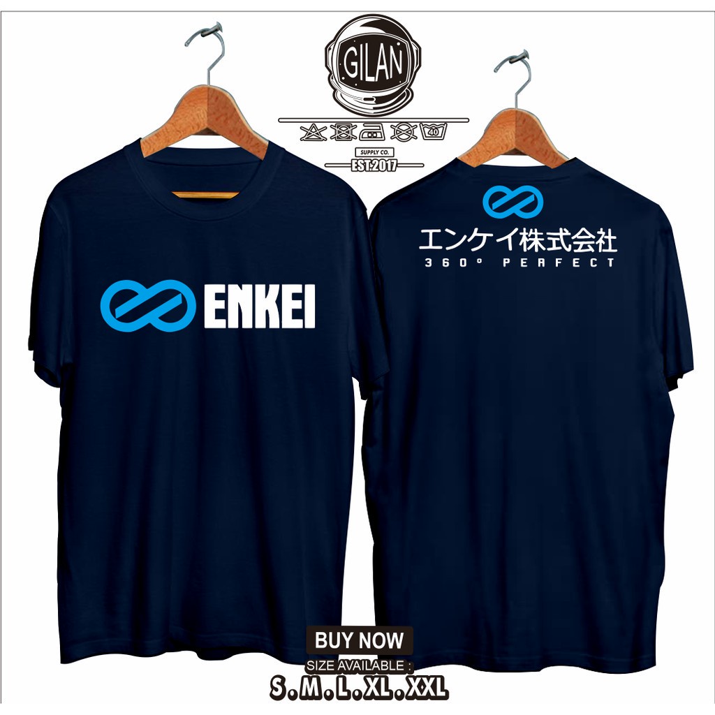 【ขายร้อน】 T-Shirt Rims Enkei 360 Degrees Car Racing T-Shirt Automotive - Gilan Cloth_01 s-5xl ผ้าฝ้ายแท้