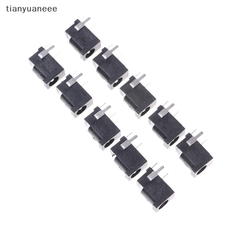Tianyuaneee ซ็อกเก็ตแจ็ค DC 3.5 มม. x 1.3 มม. 3 Pin สีดํา 10 ชิ้น