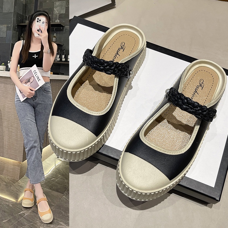 องเท้าแตะหญิง รองเท้าแตะ ลำลองสำหรับผู้หญิง พื้นรองเท้าหนามาก High quality Unique Chic รุ่นใหม่