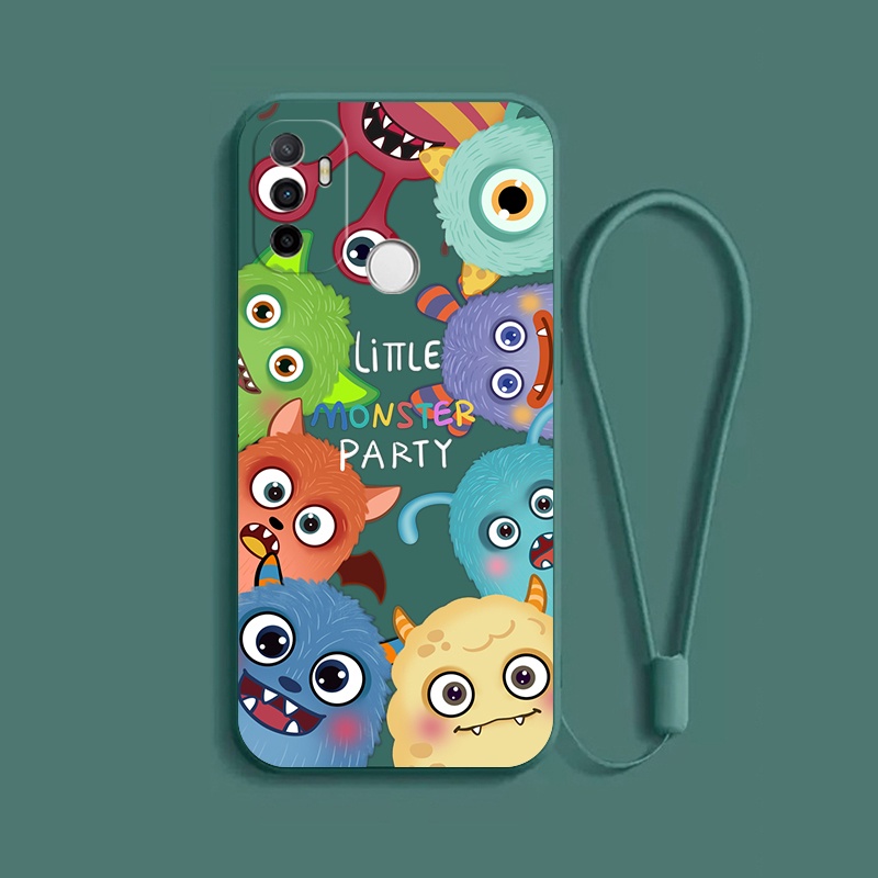 เคส OPPO A53 2020 ซิลิโคนเหลว แบบนิ่ม กันกระแทก สีสันสดใส และน่ารัก