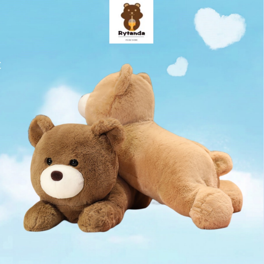 Rytanda Bear Plush Doll Cute Teddy Bear Stuffed Toys หมอนตุ๊กตาหมีเท็ดดี้น่ารัก ขนาดใหญ่ 50 ซม. ของเล่น ของขวัญวันเกิด สําหรับเด็ก ตกแต่งบ้าน โซฟา COD