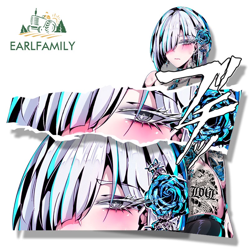 Earlfamily สติกเกอร์ ลายการ์ตูนอนิเมะ Cheongsam Fiona Frost Fanart Spy X Family Sketch Waifu สําหรับติดตกแต่งรถยนต์