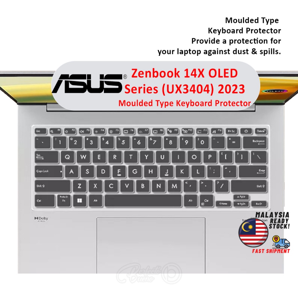 แผ่น TPU ป้องกันคีย์บอร์ด สําหรับ ASUS Zenbook 14X OLED series UX3404 2023 Model 14 นิ้ว