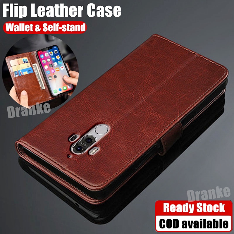 สําหรับ Huawei Mate 9 MHA-L09 L29 พรีเมี่ยมหนัง Flip Folio กระเป๋าสตางค์พร้อมผู้ถือบัตร Self-stand ฝ