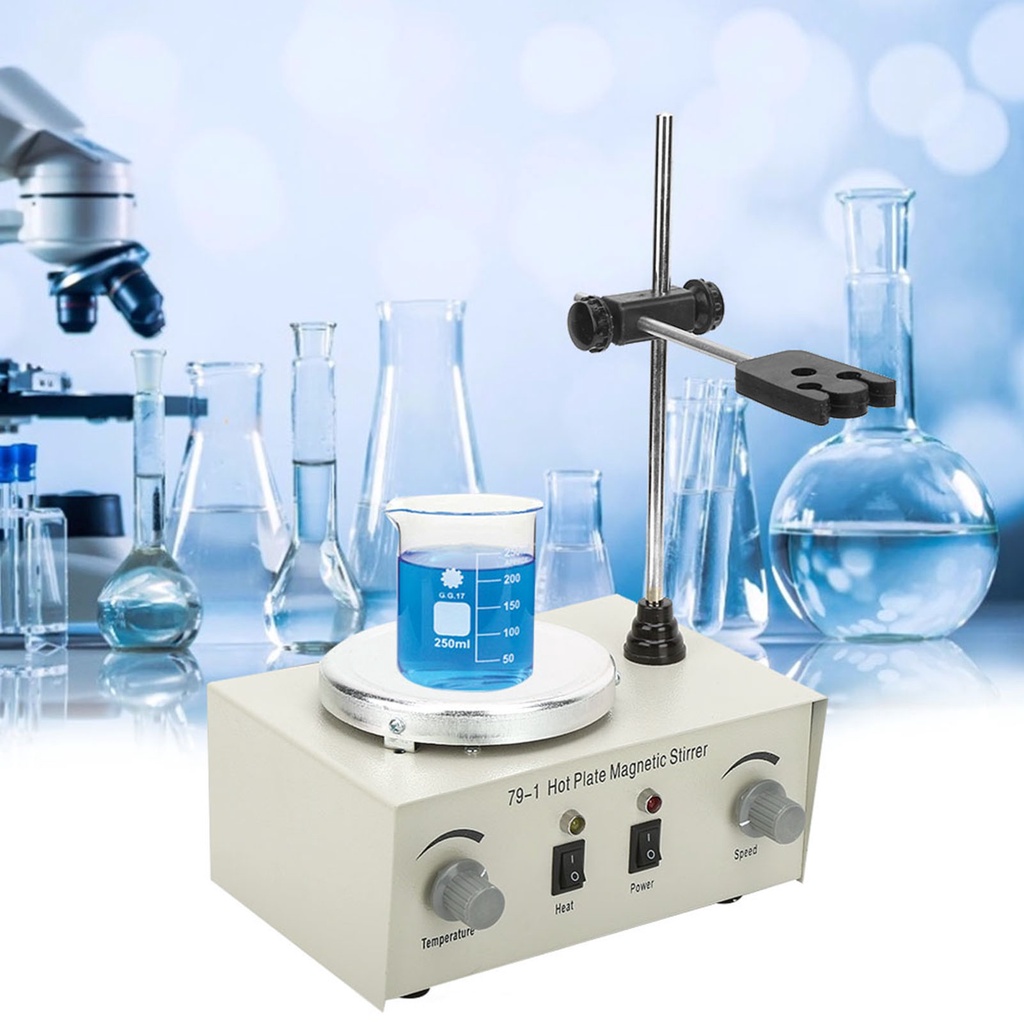 SaTine Magnetic Stirrer จานร้อนอุณหภูมิควบคุม Mixer Stirring ห้องปฏิบัติการ US Plug 110V