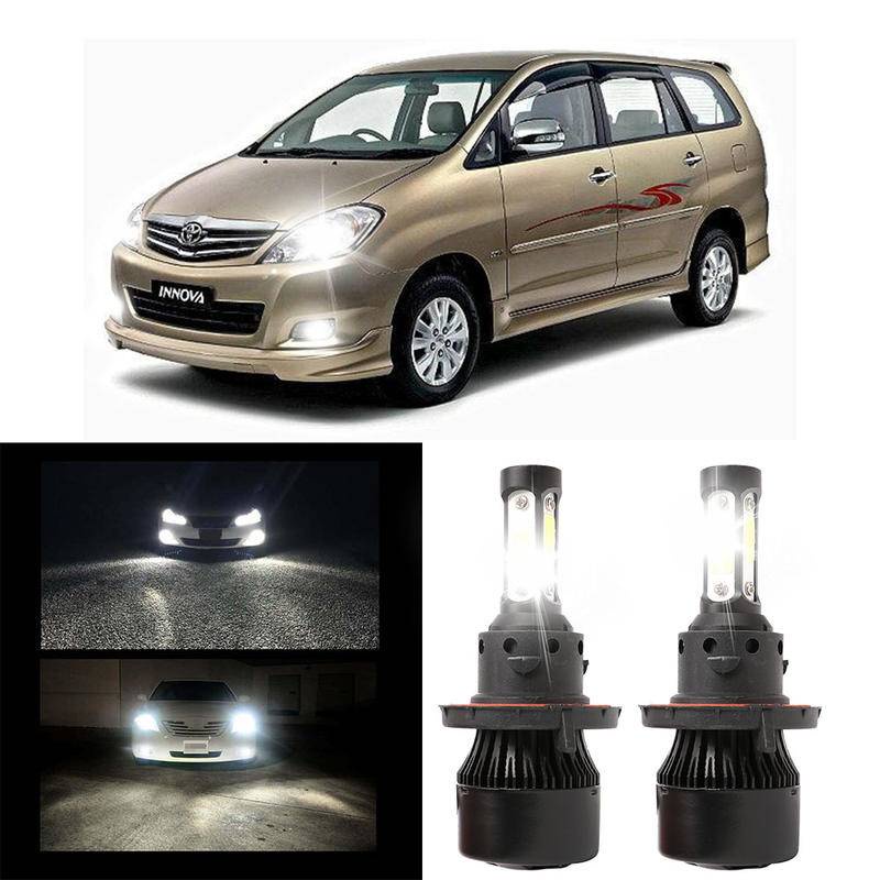 หลอดไฟหน้า LED MU 4 ด้าน 6000k สีขาว สําหรับ Toyota Innova 2005-2011 2012 (X7) 2 ชิ้น
