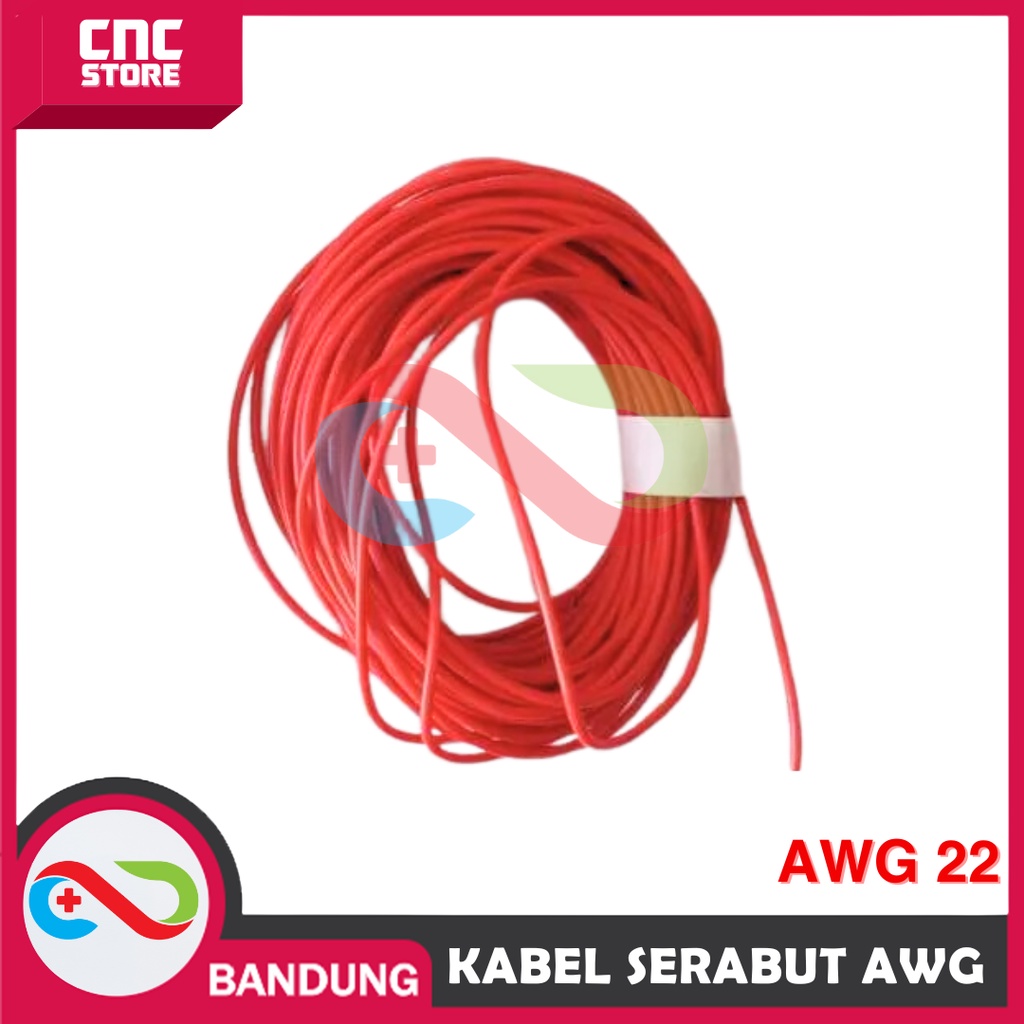 MERAH AWG 22 AWG22 คุณภาพสูงสายสีแดงต่อเมตร