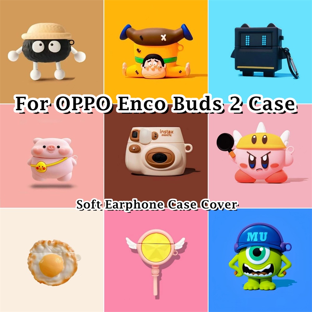 【imamura】เคสหูฟังซิลิโคนนิ่ม ลายการ์ตูน สําหรับ OPPO Enco Buds 2 NO.1