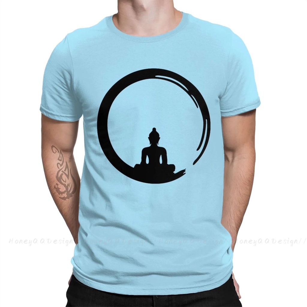 ผู้ชาย Philosophy TShirt Enso Zen วงกลมตรัสรู้,พระพุทธรูป,พุทธศาสนาผ้าฝ้ายแท้ O คอ Tees Harajuku ผู้