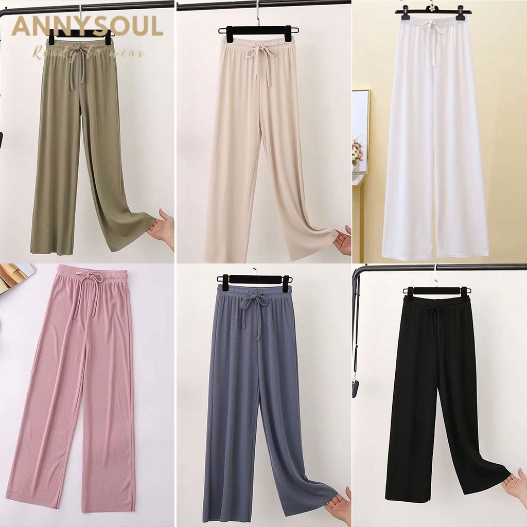 พร้อมส่ง กางเกงขายาวผู้หญิงกางเกงใส่ทำงานเอวสูงปิดพุง