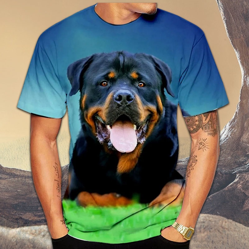 ฤดูร้อน Casual เสื้อยืดสําหรับผู้ชายผู้หญิงตลกน่ารักสัตว์เลี้ยงสุนัข 3D พิมพ์ Y2k แฟชั่นเสื้อแขนสั้น