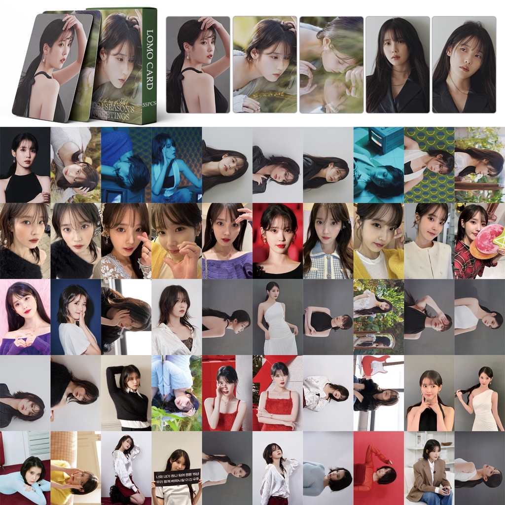 55 ชิ้น/กล่อง IU 2024 SEASONS GREETINGS Photocards การ์ด Lomo Kpop โปสการ์ด Kpopfan store SX