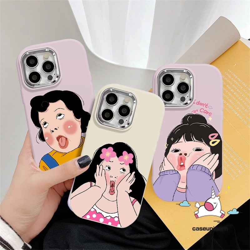 เคสโทรศัพท์มือถือ แบบนิ่ม ลายการ์ตูนเด็กผู้หญิงน่ารัก สีแคนดี้ สร้างสรรค์ สําหรับ IPhone 7Plus 14 11 15 12 13 Pro Max 7 8 Plus XR XS Max X SE 2020