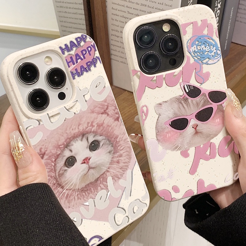 เคสไอโฟน Cat Pattern For iPhone 11 14 13 15 12 Pro Max 6 7 8 Plus XR X XS Max 15 14 Plus Case เคสโทรศัพท์มือ Soft Cover