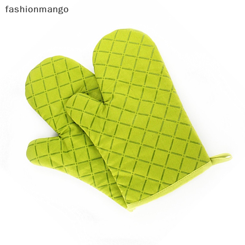 [fashionmango] ถุงมือเตาอบ แบบสองชั้น ทนความร้อน พร้อมซิลิโคน และผ้าฝ้าย ถุงมือครัว ถุงมือเตาอบ แบบยืดหยุ่น สําหรับไมโครเวฟ สินค้าใหม่ พร้อมส่ง