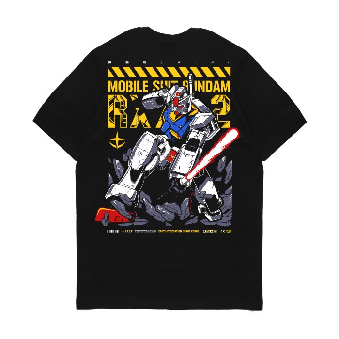 เสื้อยืดคอกลม T-Shirt Anime Gundam RX 78 เสื้อยืดคอตตอน S-5XL