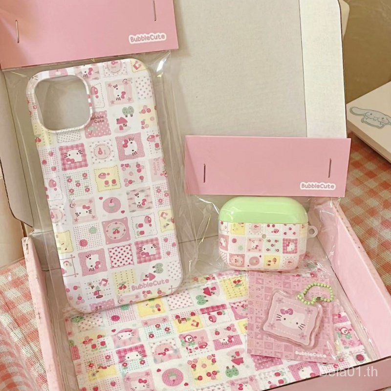 เคสป้องกันโทรศัพท์มือถือ แบบนิ่ม ลายแมว kt สีชมพู สําหรับ iPhone 14PROmax 13 12 11 15 x7p P7SB