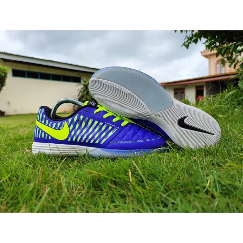 Soccer shoes futsal nike lunar Gato II IC-Racer Blue Volt soccer shoes