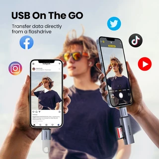 Ugreen อะแดปเตอร์แปลงสายเคเบิล Usb C Otg Usb 3.0 เป็น Type C สําหรับ Samsung S10 Usb Otg