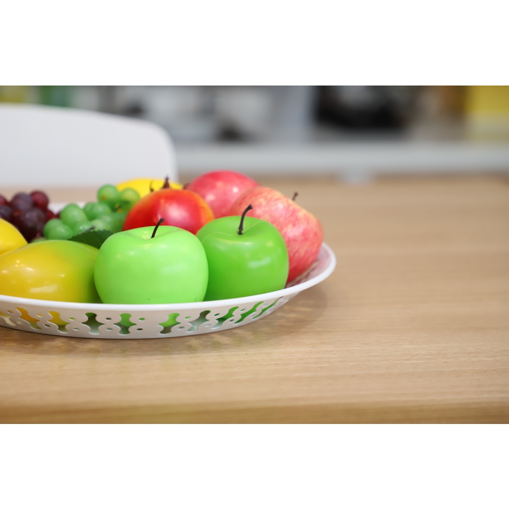 Ghouse Online NIBIRU ถาดเสิร์ฟทรงกลม 33.5x3.5 ซม. TADLEK สีขาว สินค้าขายดี!