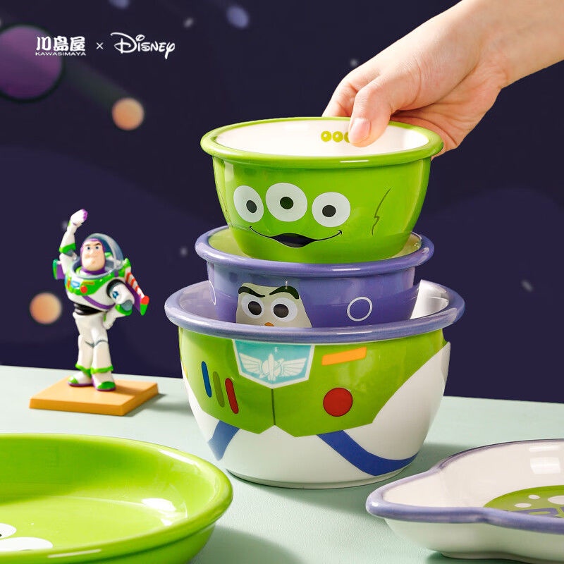 ❤ชามใส่อาหารเช้า ลายการ์ตูน Buzz Lightyear น่ารัก ของใช้บนโต๊ะอาหาร สําหรับเด็ก