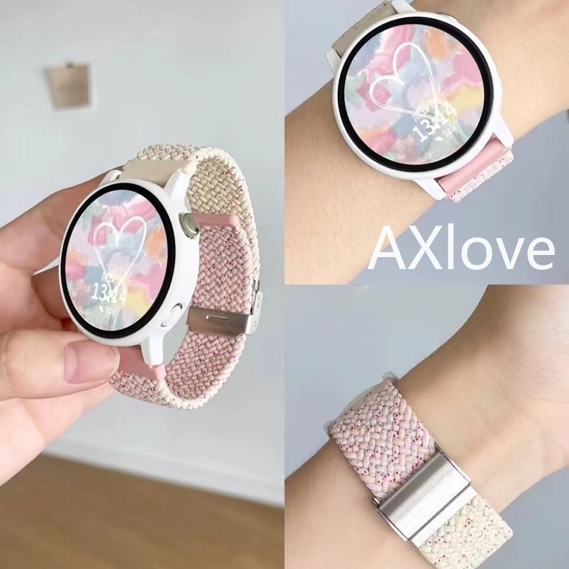 สายนาฬิกาข้อมือไนล่อนถัก 20/22 มม. สําหรับ Samsung Galaxy Watch 6 4 Classic 5 Pro Active 2 S3 46 มม. 47 มม. Huawei Watch GT 2 3 4