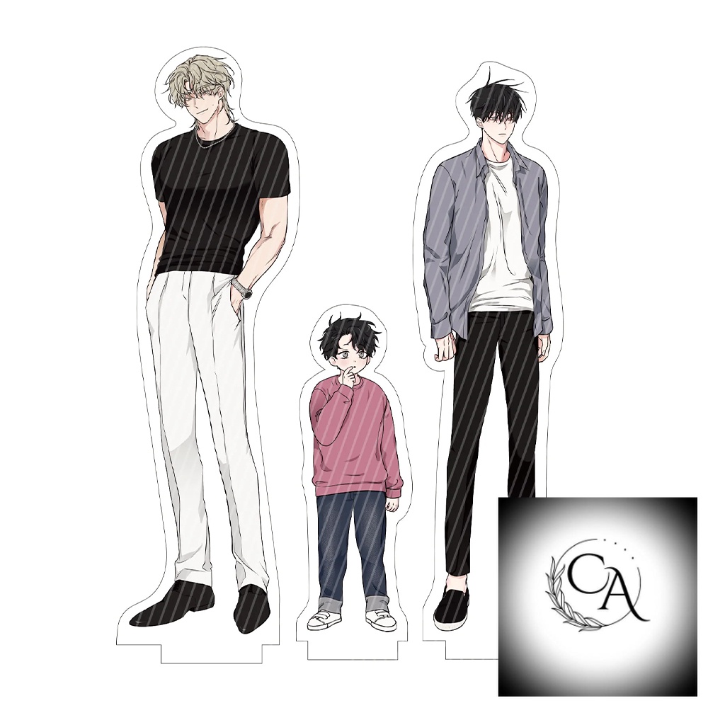 Standee Model Low Tide ใน Twilight Night โดย the Sea Eu Ja ABO BL Manhwa ตัวละคร Taeju Euiyun Euiyou