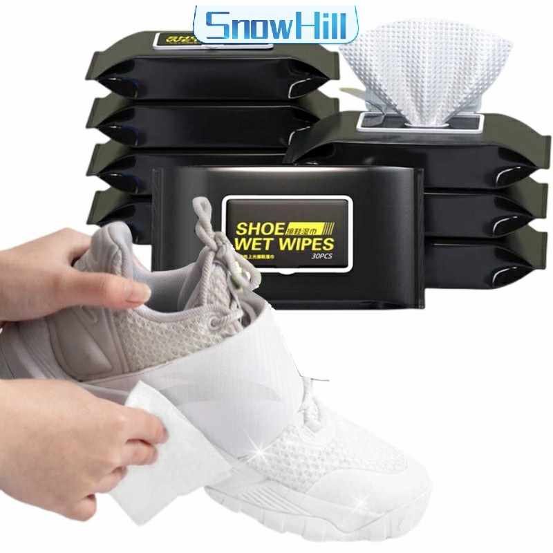 S.H แผ่นเช็ดเคลือบเงารองเท้า ทิชชูเปียกเช็ด ขจัดสิ่งสกปรก เคลือบให้รอเท้าดูเงางาม Shoe wipes