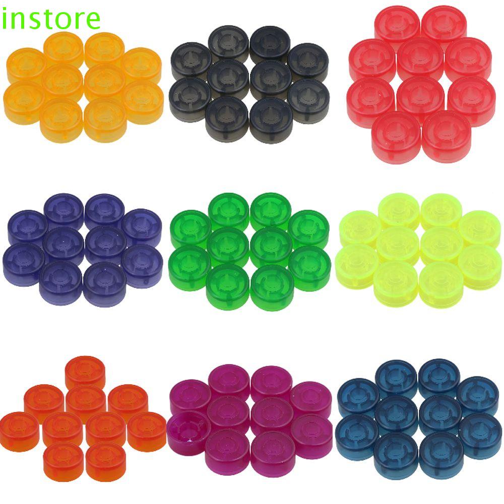 Instoreay สวิทช์กีตาร์เหยียบหมวก Candy ฝาครอบเครื่องขยายเสียงปุ่มกันชน Footswitch Topper Protector