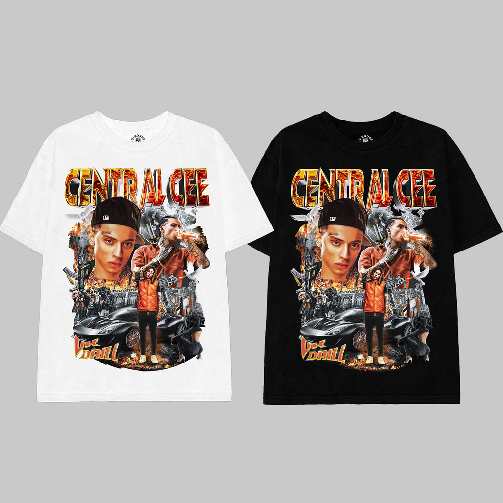 Rapper Central Cee UK Drill เสื้อยืดสไตล์ฮิปฮอป Unisex G-House Lifestyle