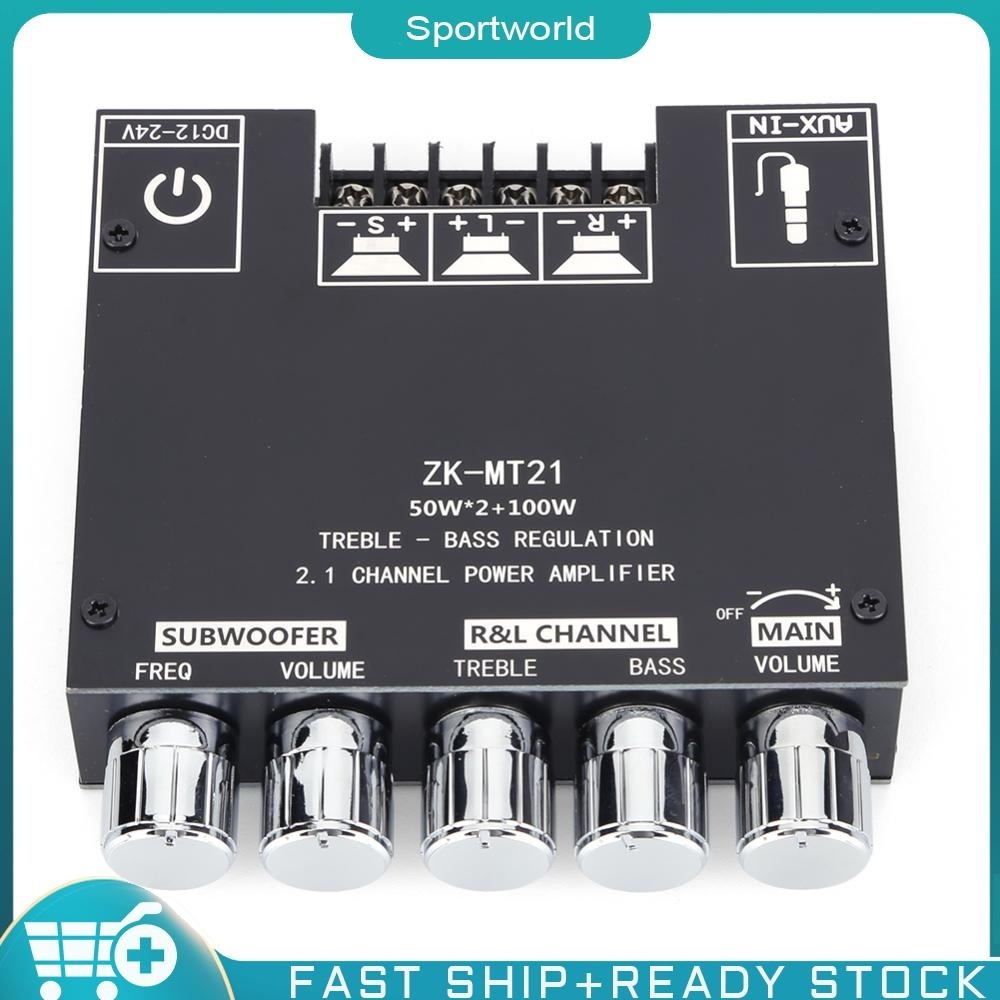 ❀Sportworld【พร้อมส่ง】Audio แอมป์จิ๋ว ZK TB21 ของแท้ 50W*2+100W บลูทูธ 5.0 บอร์ดขยายเสียงซับวูฟเฟอร์ 