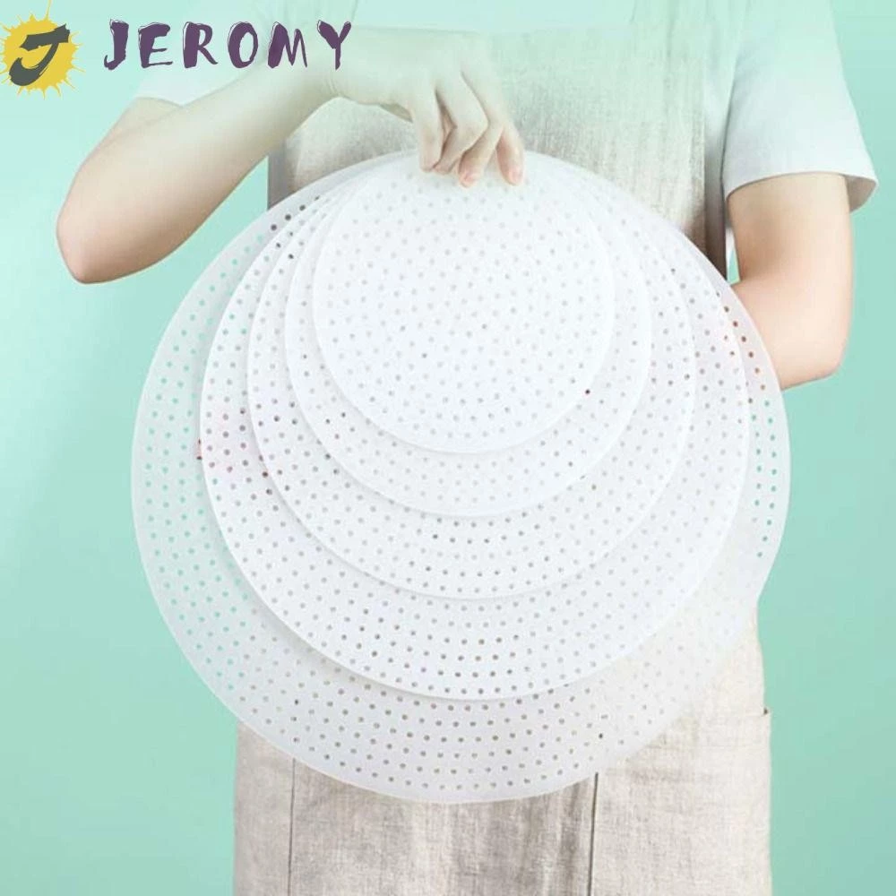 Jeromy หม้อหุงข้าวแผ่นป้องกันเกรียม, แผ่นรองไม่ติดทนอุณหภูมิสูงแบบตัดได้, ซิลิโคนเชิงพาณิชย์ยืดหยุ่นเสื่อนึ่งหนาขนม