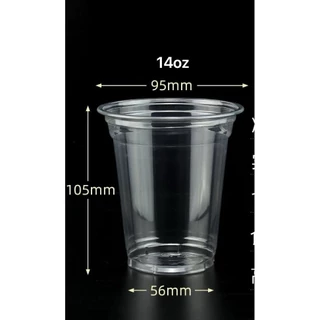 (พร้อส่ง)【1แถว50ชิ้น】แก้วกาแฟPETขนาด 12/14/16oz,ปาก 92มม./95มม.,ปากรูปตัวU90มม. นำไปพิมโลโก้ได้